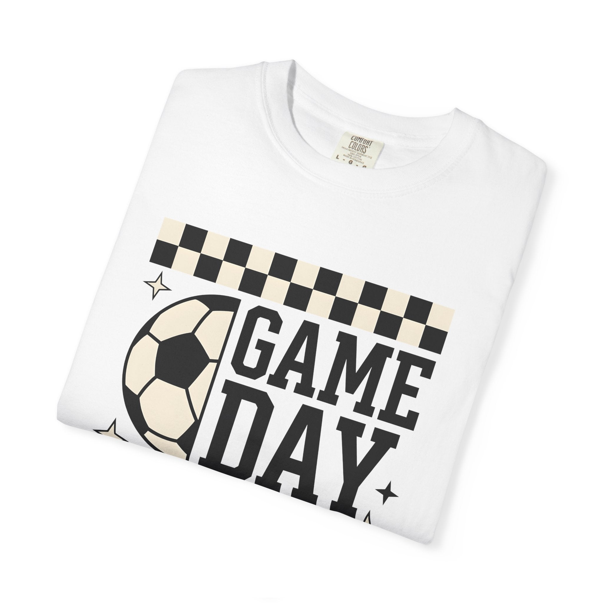 Soccer Ball Shirt Mom Sports Gift Women Bold Graphic Tee Football T-Shirt Soccer Mom Fan Graphic Tshirt Athlete Graphic Retro Checkerboard