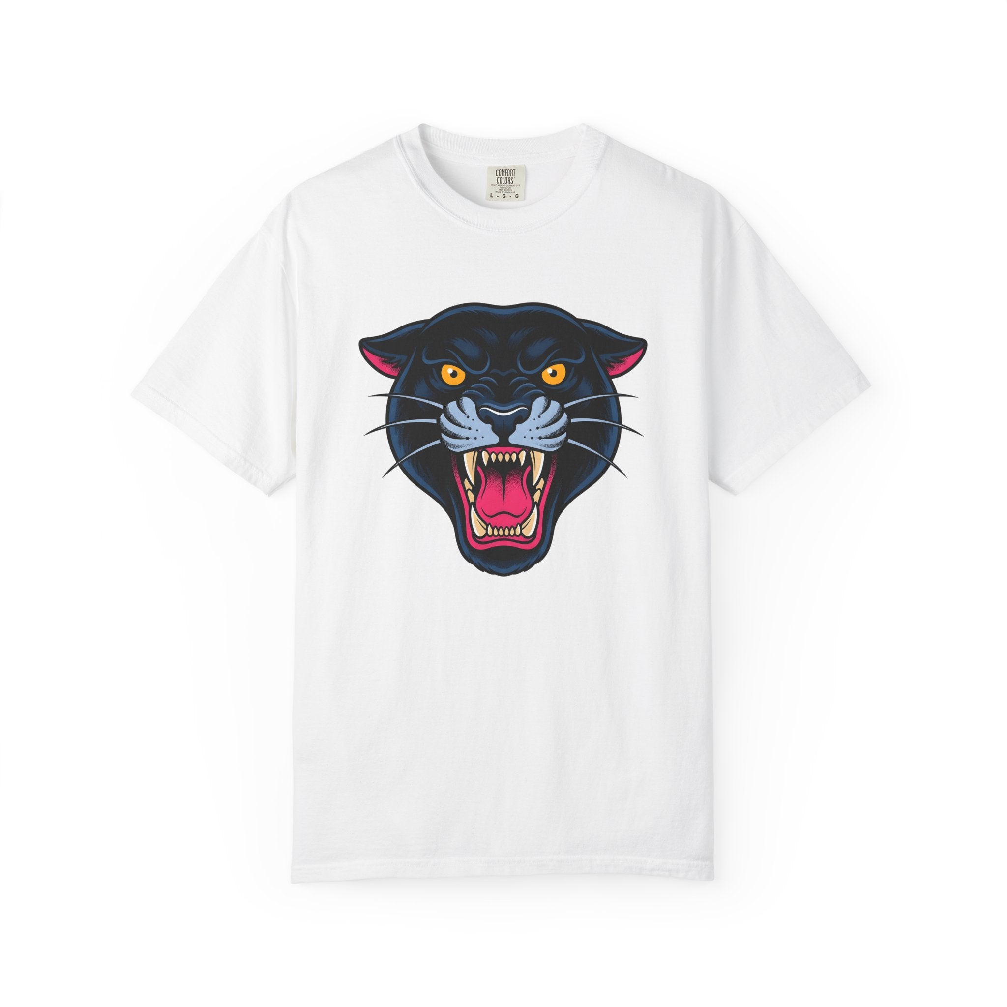 Black Panther Shirt Animal Art Gift Women Bold Tee Panther T-Shirt Wildlife Fan Bold Art Tshirt Artistic Graphic Illustration Classic Sharp