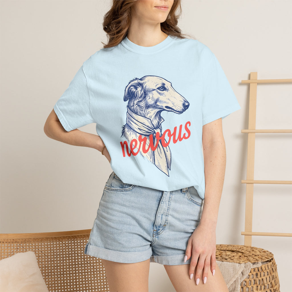 Greyhound Pet Shirt Dog Wildlife Gift Women Sketch Tee Whippet T-Shirt Dog Fan Hound Drawing Wildlife Graphic Tshirt Retro Scarf Tshirt