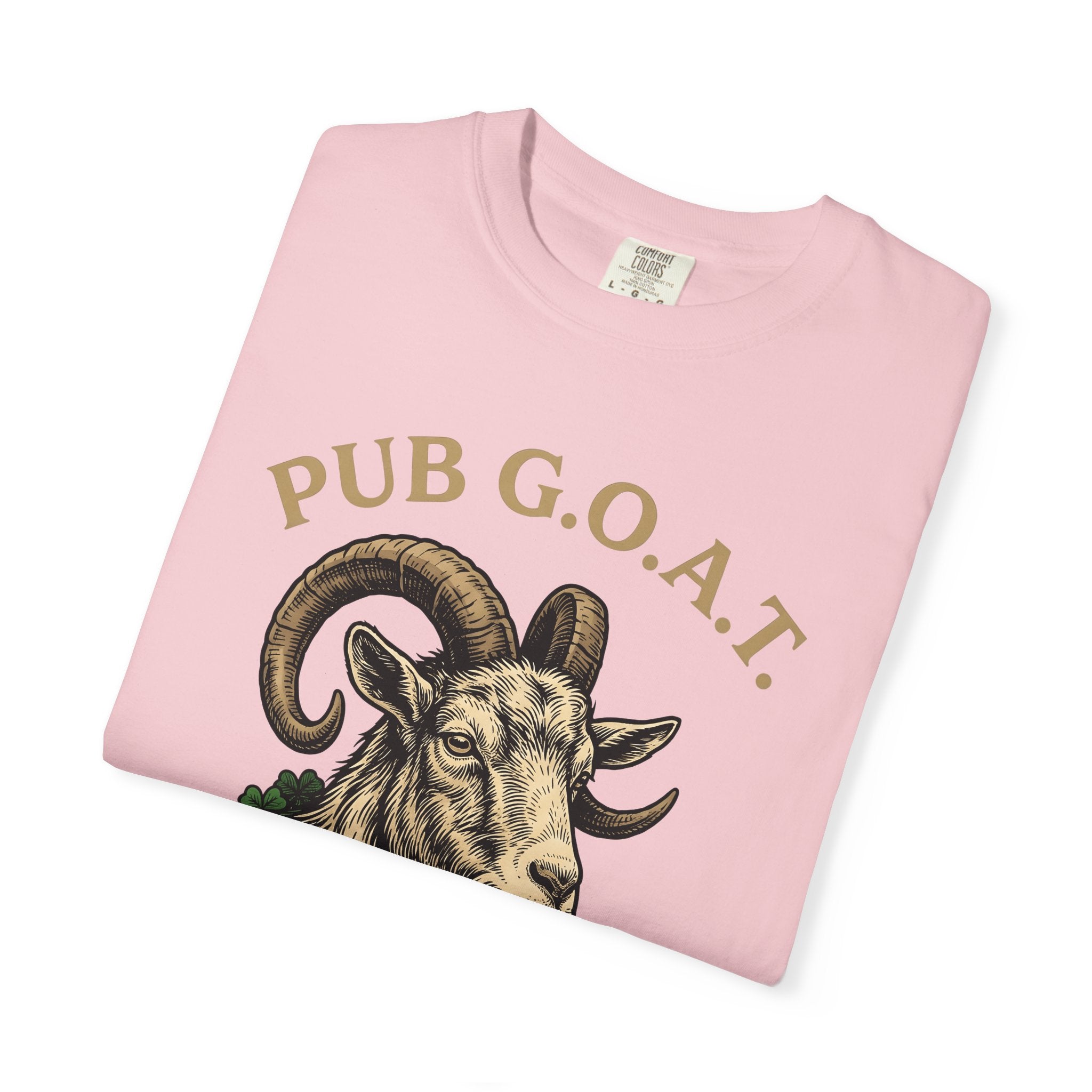 Goat Smoking Cigar Shirt St Patrick's Day Tavern Gift Women Retro Tee Billy Goat T-Shirt Irish Fan Vintage Tshirt Pub Graphic Sketch Clover