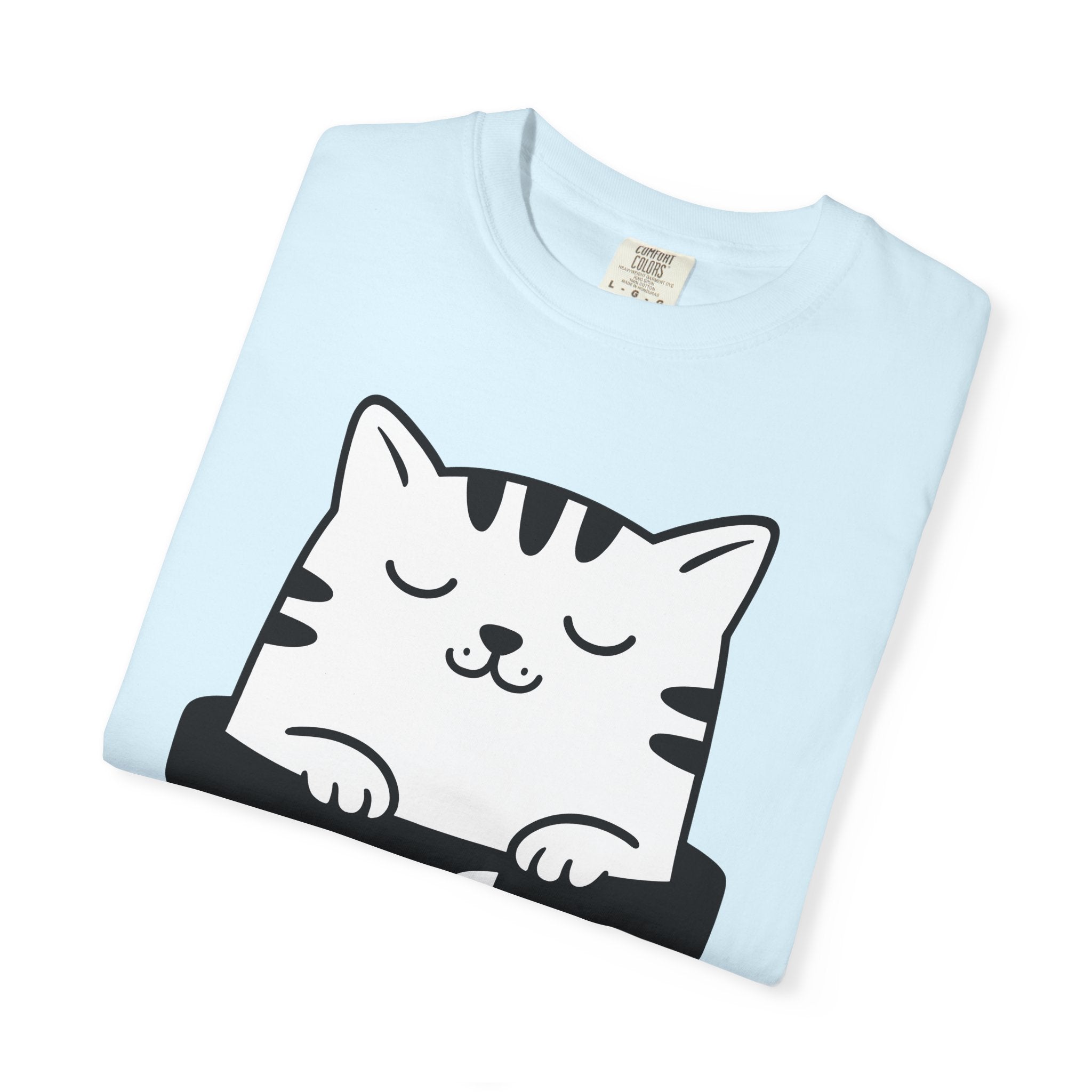 Kitten Pot Shirt Cat Shy Gift Women Adorable Tee Kitten T-Shirt Cat Fan Cute Tshirt Introvert Graphic Simple Greenery Tshirt