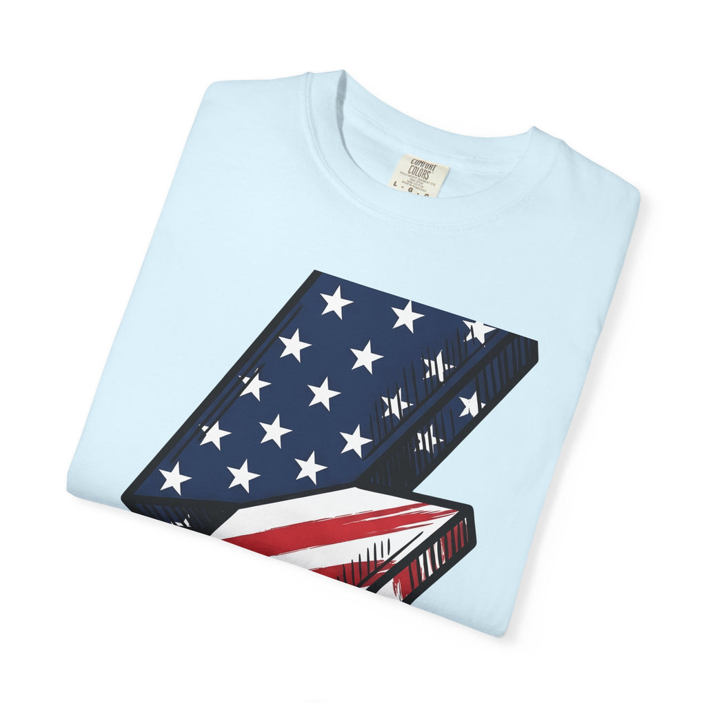 American Lightning Bolt Shirt 4th Of July Independence Gift Women Digital Art Tee Lightning T-Shirt Patriot Fan Graphic Tshirt Freedom