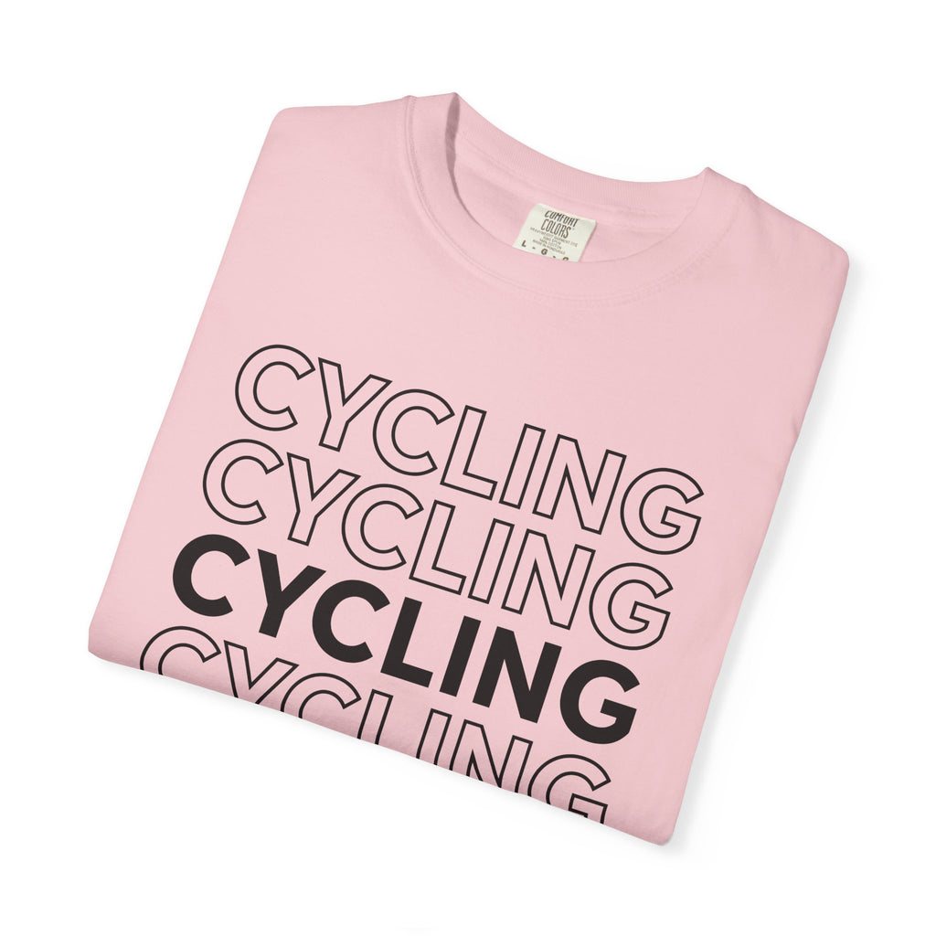 Bike Lettering Shirt Cycling Gym Gift Women Strong Tee Typography T-Shirt Cyclist Enthusiast Bold Tshirt Fitness Graphic Simple Design