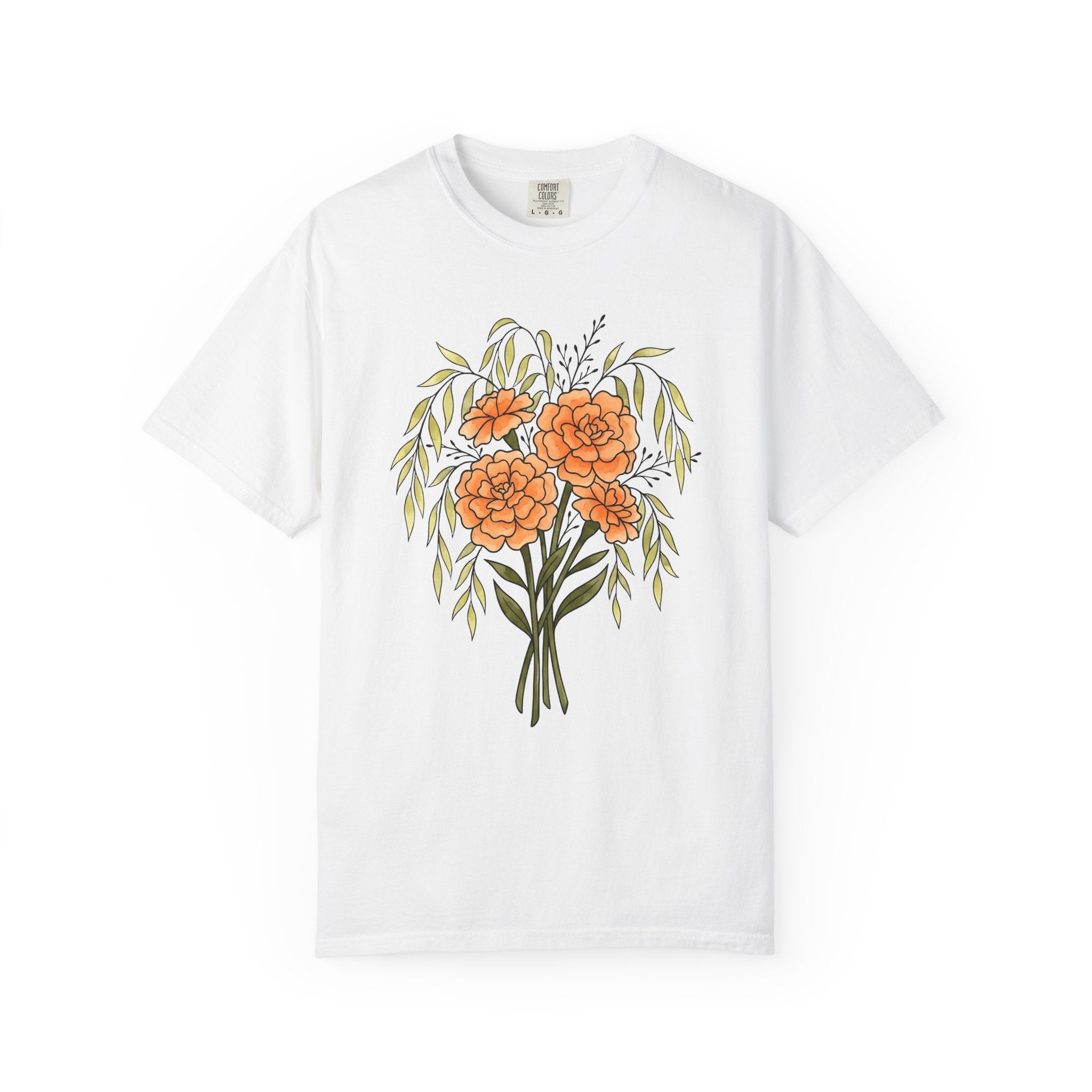 Flower Bouquet Shirt Boho Chic Floral Gift Women Botanical Tee Bouquet T-Shirt Bohemian Enthusiast Botanical Tshirt Floral Graphic
