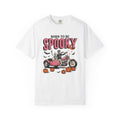 Skeleton Bike Shirt Halloween Motorbike Gift Women Graphic Tee Motorcycle T-Shirt Halloween Fan Biker Tshirt Bike Graphic Sketch Carved