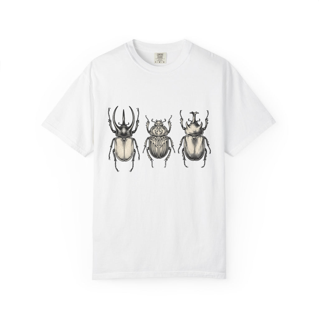 Beetle Graphic Shirt Insects Nature Gift Women Vintage Tee Bug T-Shirt Bug Fan Insect Tshirt Environmental Graphic Hand Drawn Insect Tshirt
