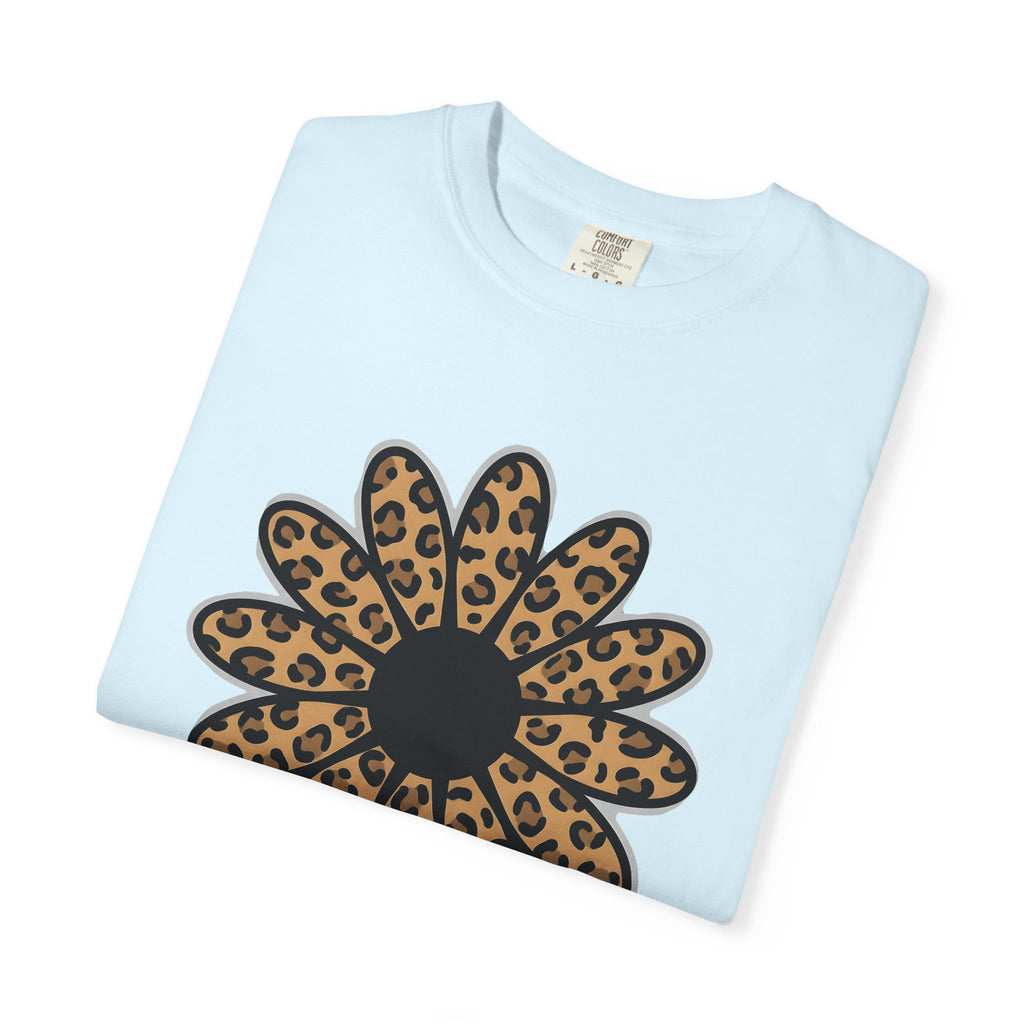Cheetah Flower Shirt Auntie Blossom Gift Women Hippie Tee Leopard T-Shirt Aunt Fan Bohemian Tshirt Floral Graphic Vintage Wild Pattern