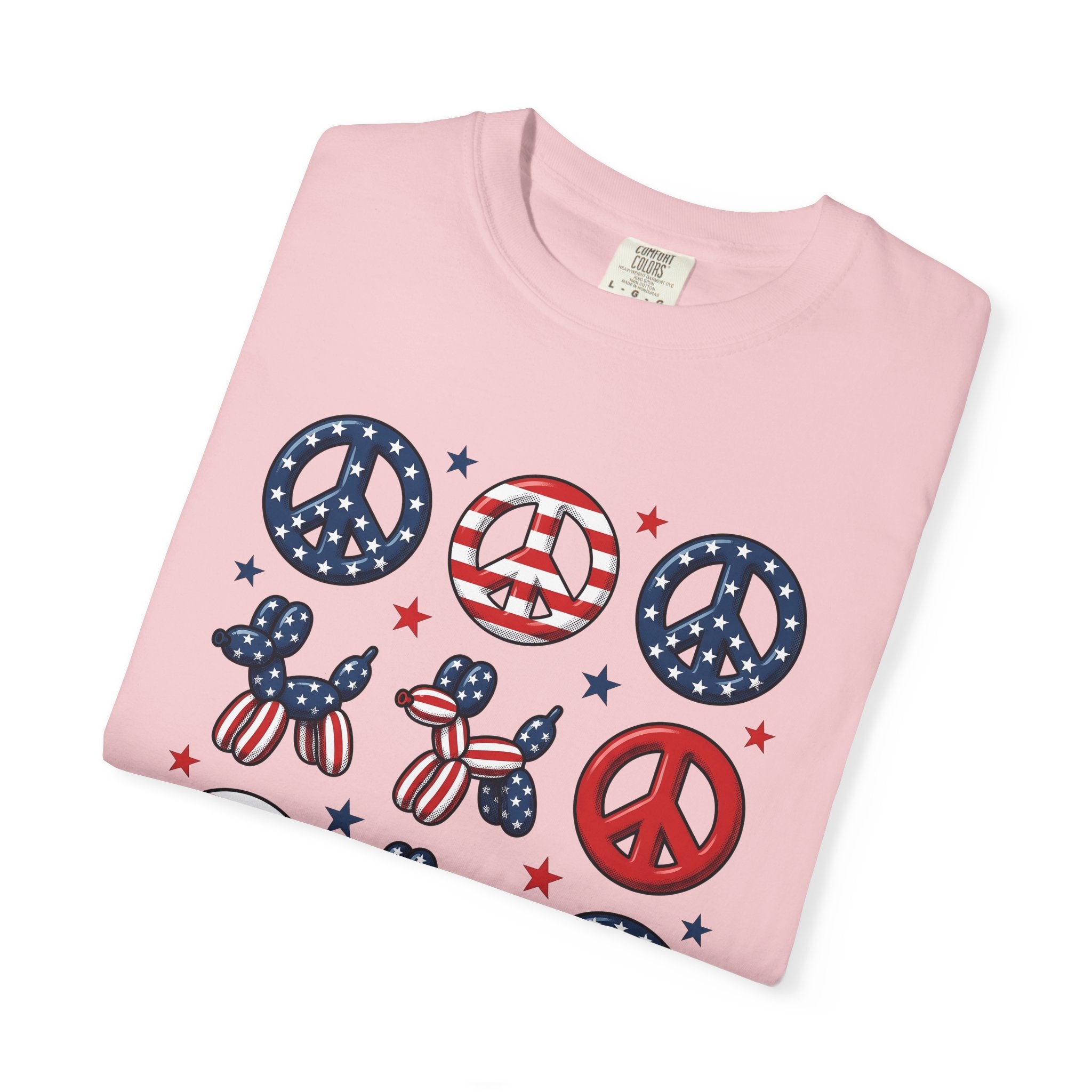 Usa Peace Gesture Shirt America 4Th Of July Party Gift Women Comic Tee Peace Sign T-Shirt Patriot Fan Cartoon Tshirt Party Graphic Old
