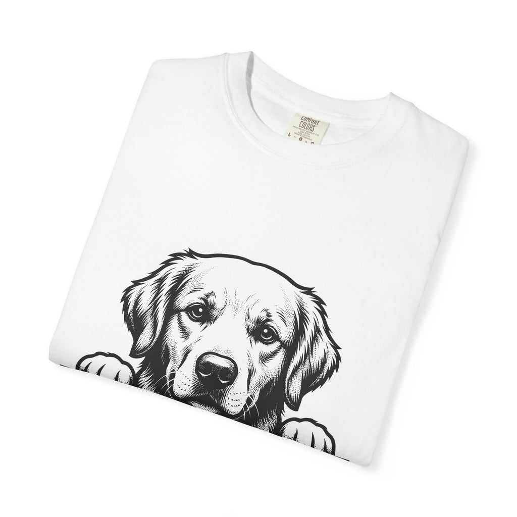 Golden Retriever Shirt Dog Pets Gift Women Line Art Tee Retriever T-Shirt Dog Fan Canine Graphic Doggy Design Tshirt Vintage Paws Tshirt