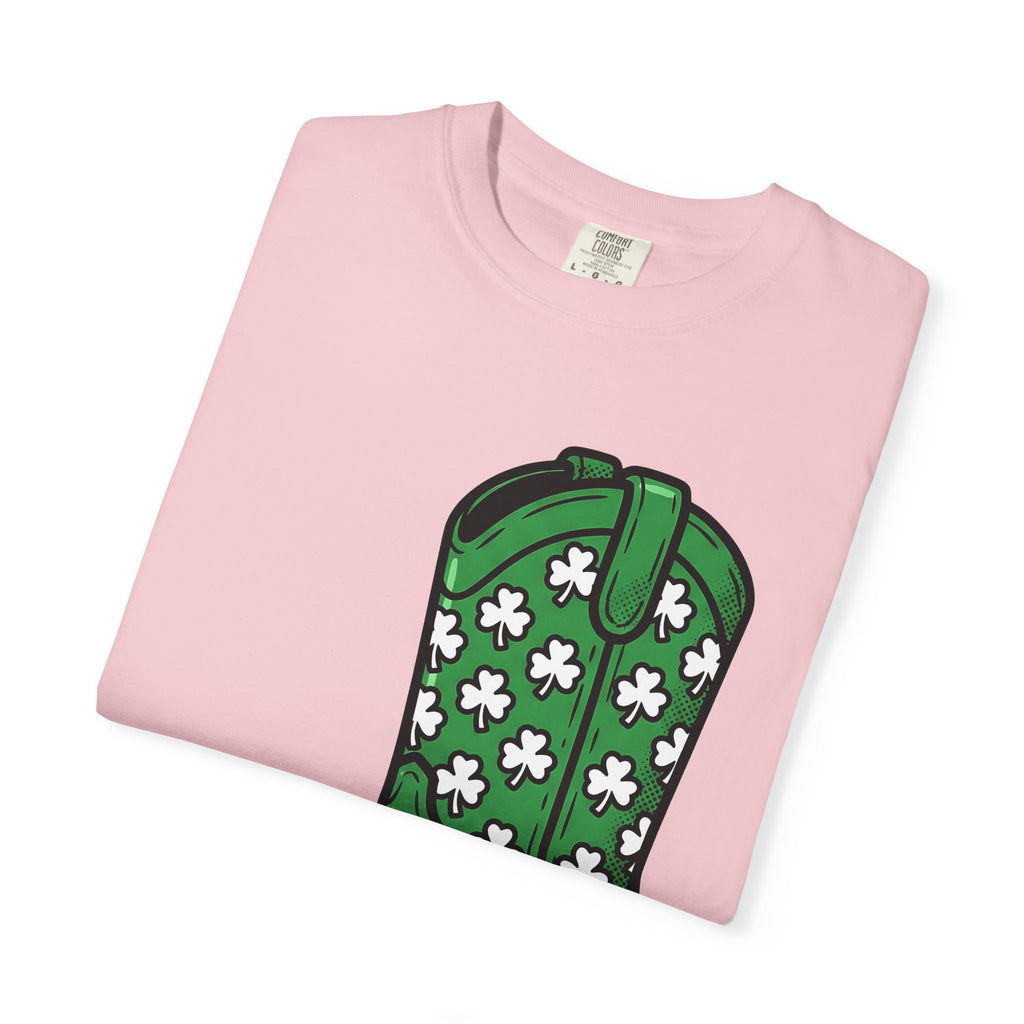 Western Boot Shirt St Patrick's Day Country Gift Women Graphic Tee Cowboy Boot T-Shirt Luck Fan Illustrated Tshirt Rural Graphic Retro