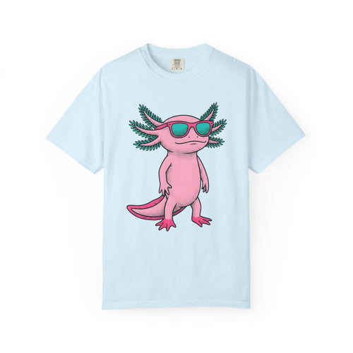 Axolotl Glasses Shirt Animals Satire Gift Women Animated Tee Axolotl Specs T-Shirt Animal Fan Cartoon Tshirt Parody Graphic Old School