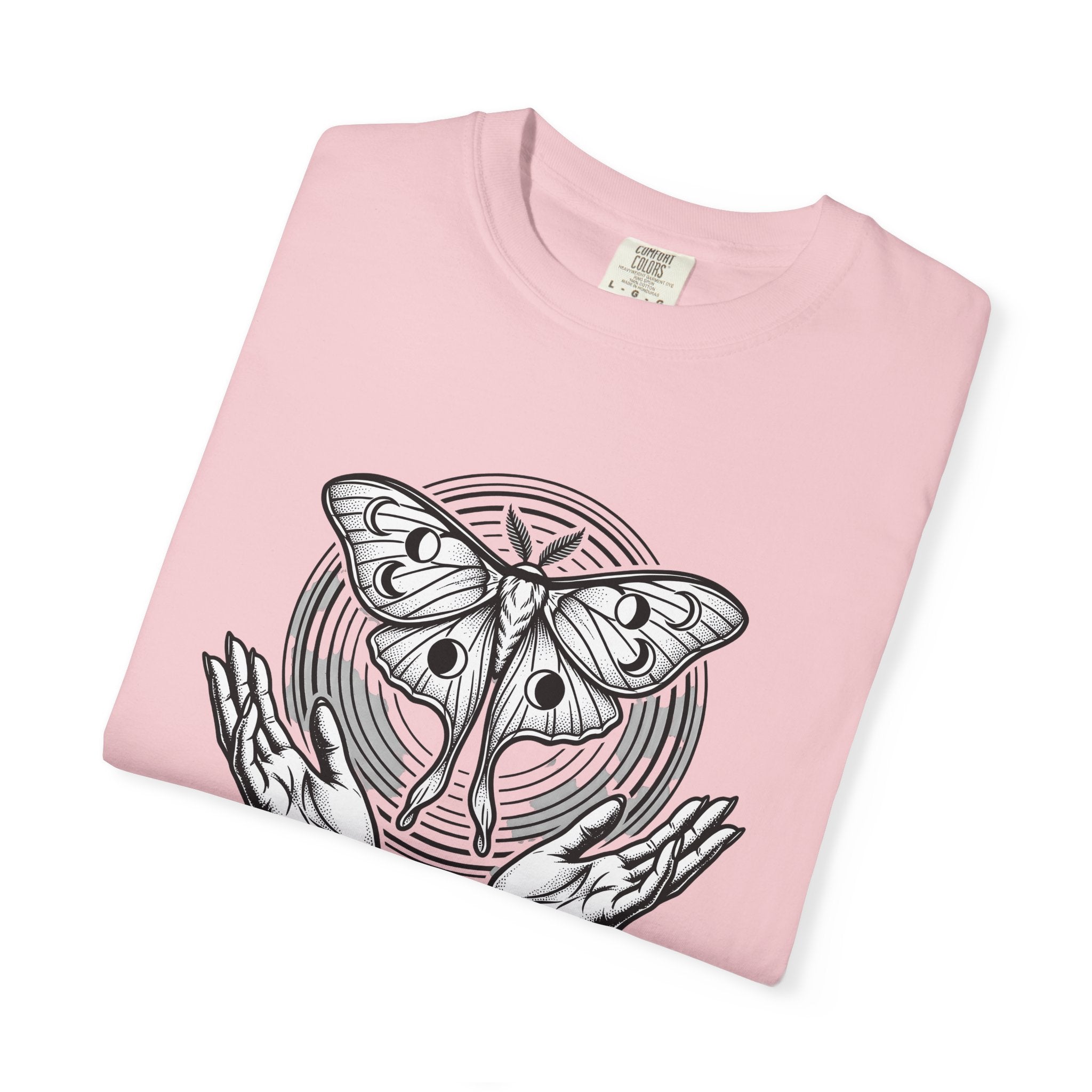 Luna Butterfly Shirt Boho Chic Metaphysical Gift Women Minimalist Tee Butterfly T-Shirt Bohemian Enthusiast Simple Tshirt Spiritual Graphic