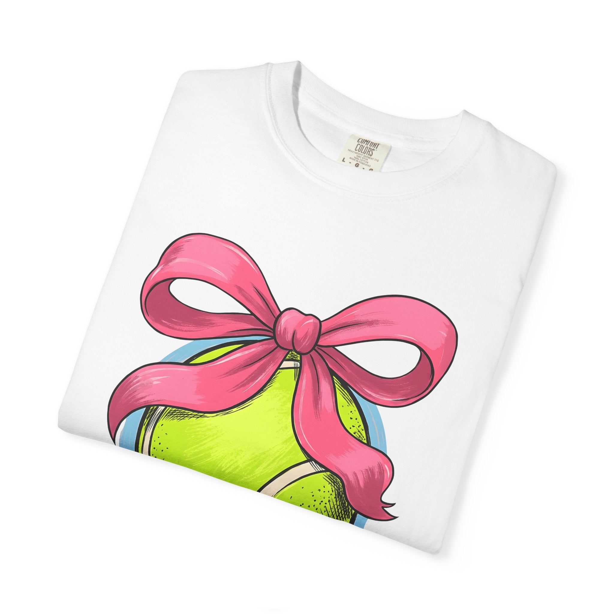 Tennis Ball Bow Shirt Moms Exercise Gift Women Line Art Tee Tennis Bow T-Shirt Mom Enthusiast Illustration Graphic Fitness Graphic Cartoon