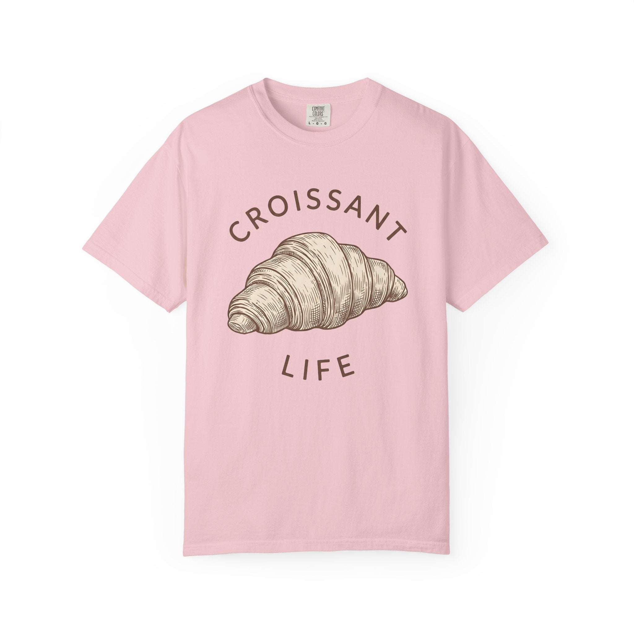 Croissant Graphic Shirt Desserts Bakery Gift Women Vintage Tee Croissant T-Shirt Dessert Fan Retro Tshirt Bakery Graphic Hand Drawn Pastry