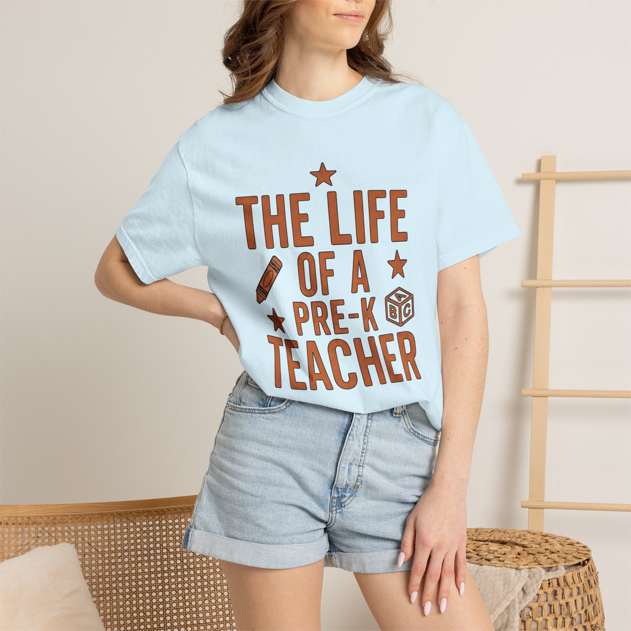 Preschool Teacher Shirt Teacher School Gift Women Bold Text Tee Kindergarten Teacher T-Shirt Educator Enthusiast Typography Tshirt Classroom