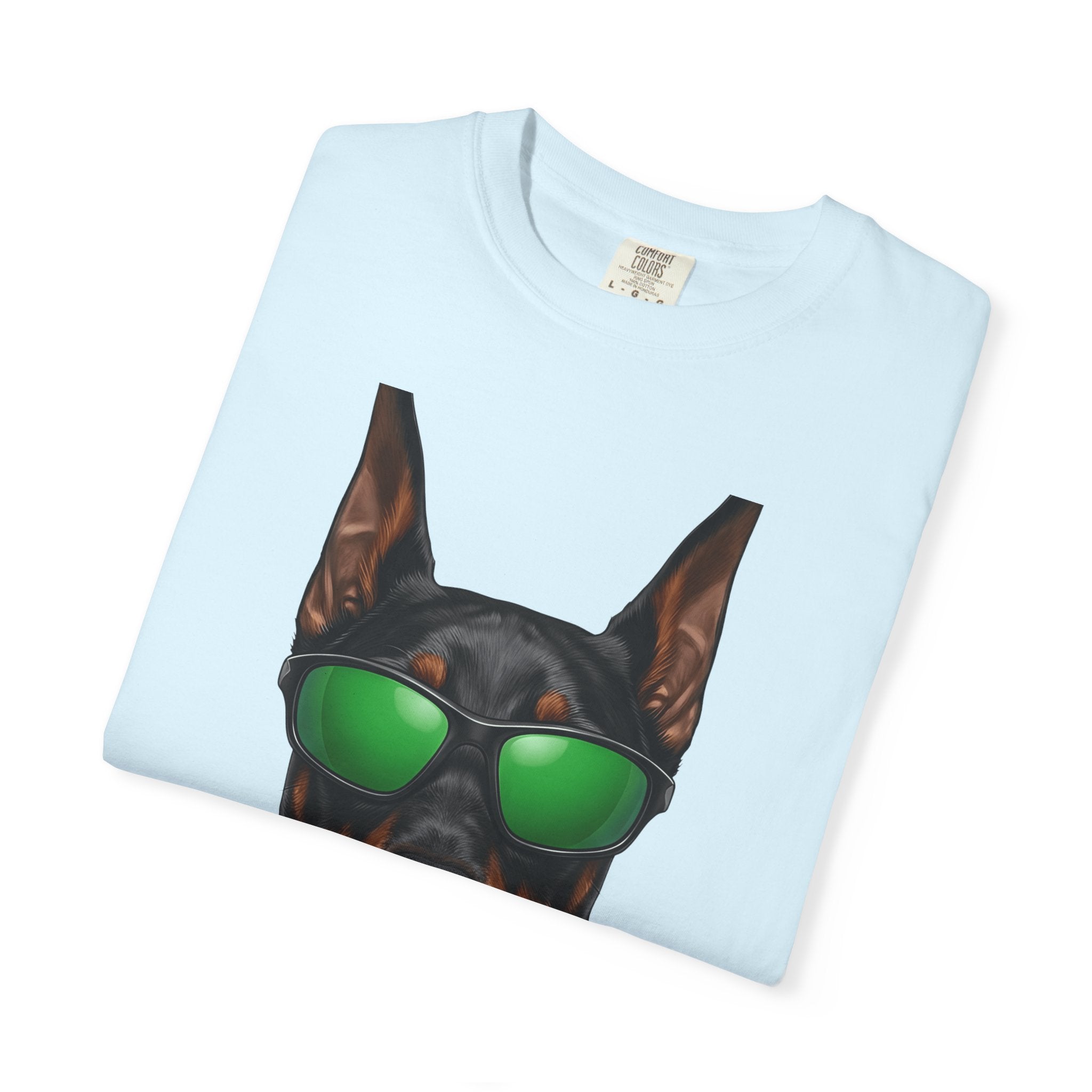 Doberman Pup Shirt St Patrick's Day Canine Fan Gift Women Lifelike Tee Dobermann T-Shirt Luck Fan Realistic Tshirt Dog Graphic Minimalist