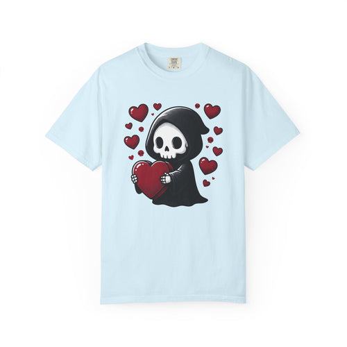 Adorable Reaper Shirt Valentine's Day Dark Gift Women Comic Tee Grim Reaper T-Shirt Valentine Fan Cartoon Tshirt Gothic Graphic Vintage Love