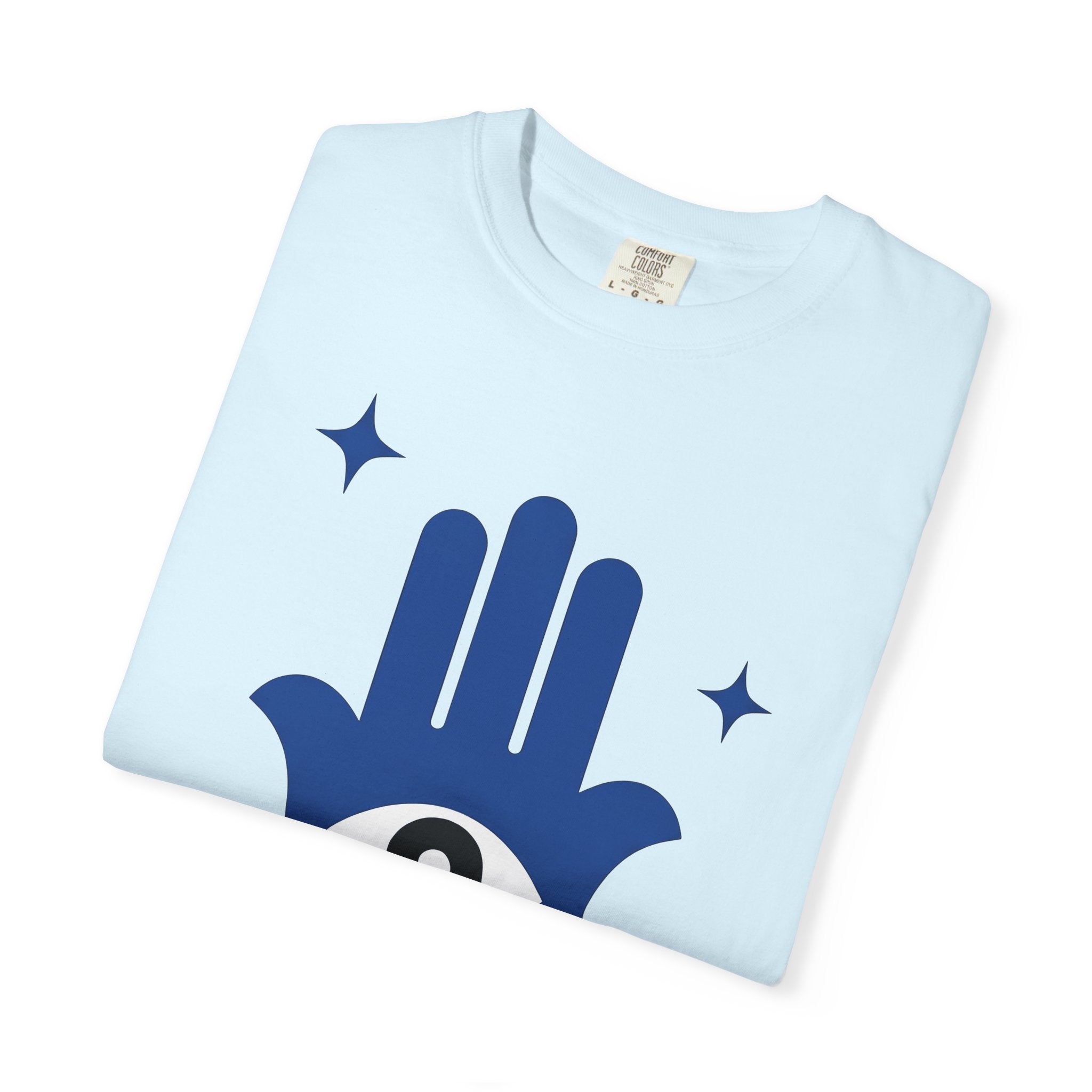Hamsa Charm Shirt Boho Chic Mindfulness Gift Women Contemporary Tee Hand T-Shirt Bohemian Enthusiast Modern Tshirt Meditation Graphic