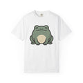 Frog Graphic Shirt Animals Nature Gift Women Embroidery Tee Toad T-Shirt Wildlife Fan Stitched Tshirt Environmental Graphic Minimalist