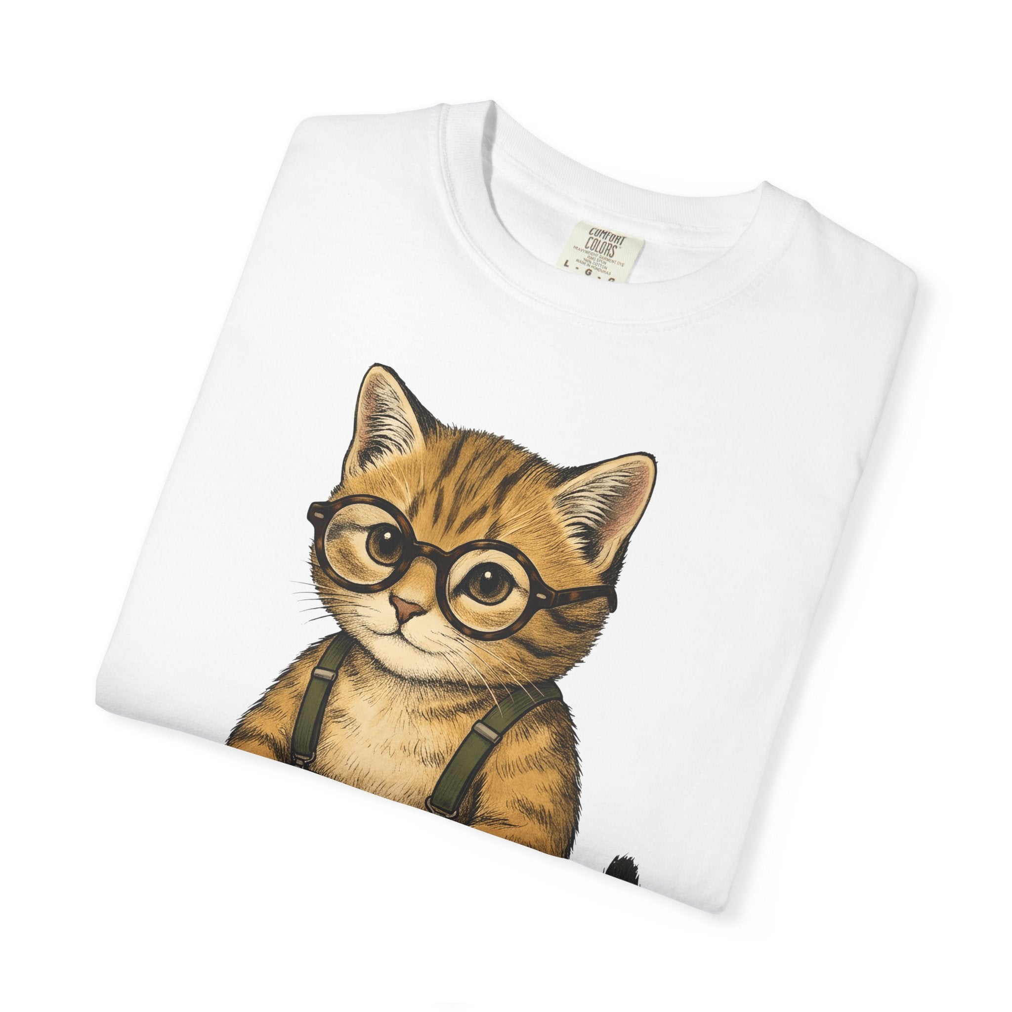 Tiger Cat Shirt Cat Comedy Gift Women Charming Tee Cat T-Shirt Cat Fan Cute Tshirt Humor Graphic Classic Eyeglasses Tshirt