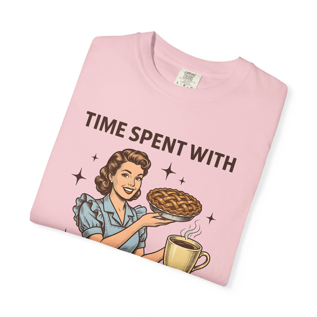 Woman Pie Coffee Shirt Coffee Baking Gift Women Vintage Tee Pastry T-Shirt Coffee Fan Distressed Tshirt Bakery Graphic Retro Stars Tshirt