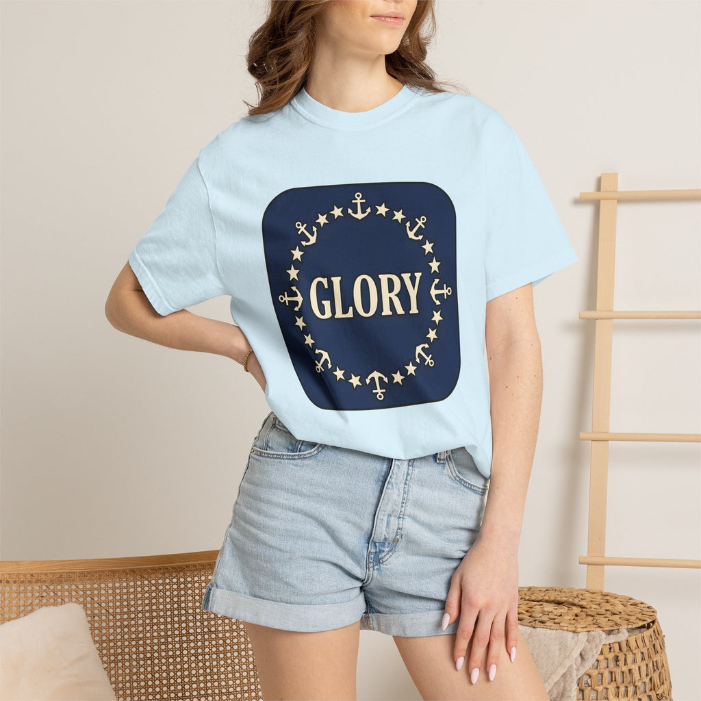 Anchor Star Circle Shirt 4th Of July Military Gift Women Patriotic Tee Symbol T-Shirt Independence Fan American Tshirt Soldier Graphic