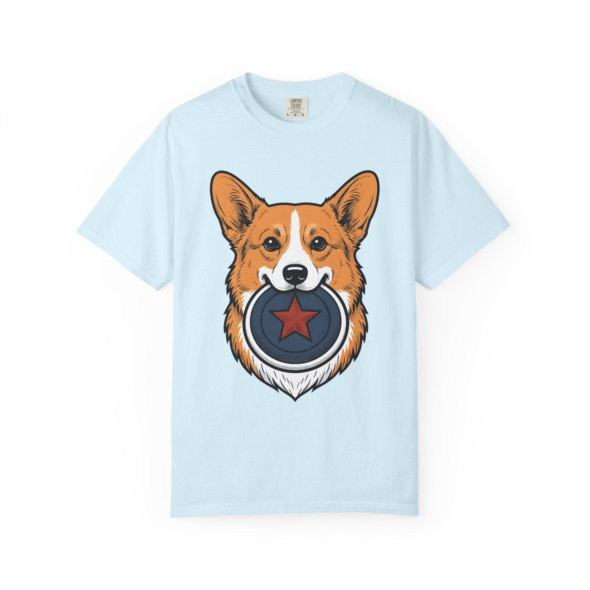Corgi Puppy Shirt America 4Th Of July Pet Gift Women Graphic Tee Puppy T-Shirt Patriot Fan Corgi Tshirt Graphic Design Retro Star Shape