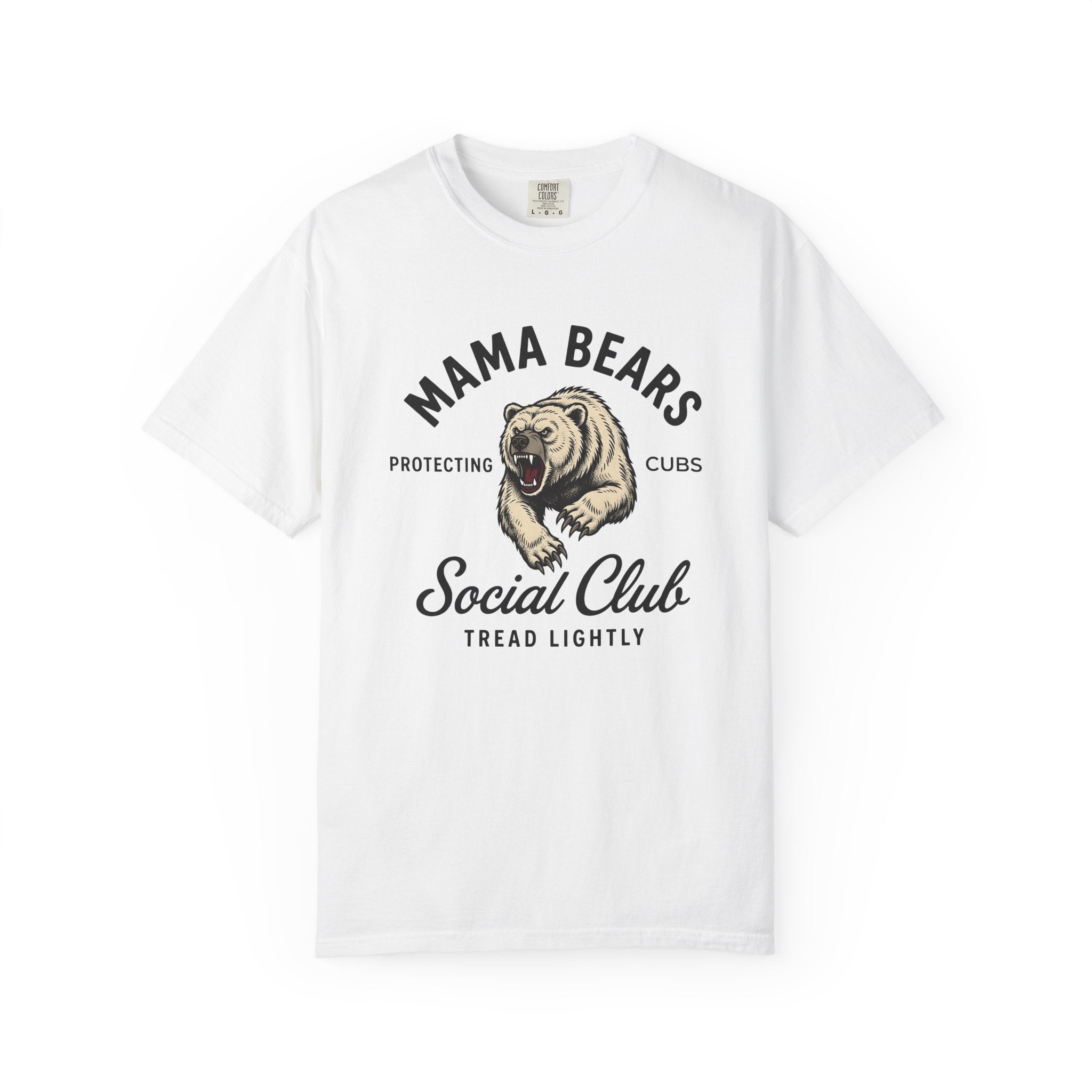 Bear Art Shirt Moms Kin Gift Women Old School Tee Bear T-Shirt Motherhood Fan Retro Tshirt Family Graphic Cartoon Yelling Mouth Tshirt