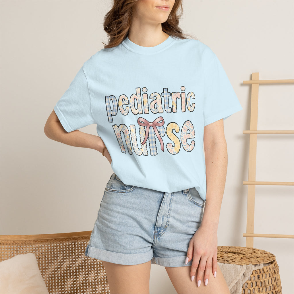 Blossom Patch Lettering Shirt Nurse Petals Gift Women Muted Palette Tee Floral T-Shirt Healthcare Enthusiast Vintage Tshirt Floral Graphic