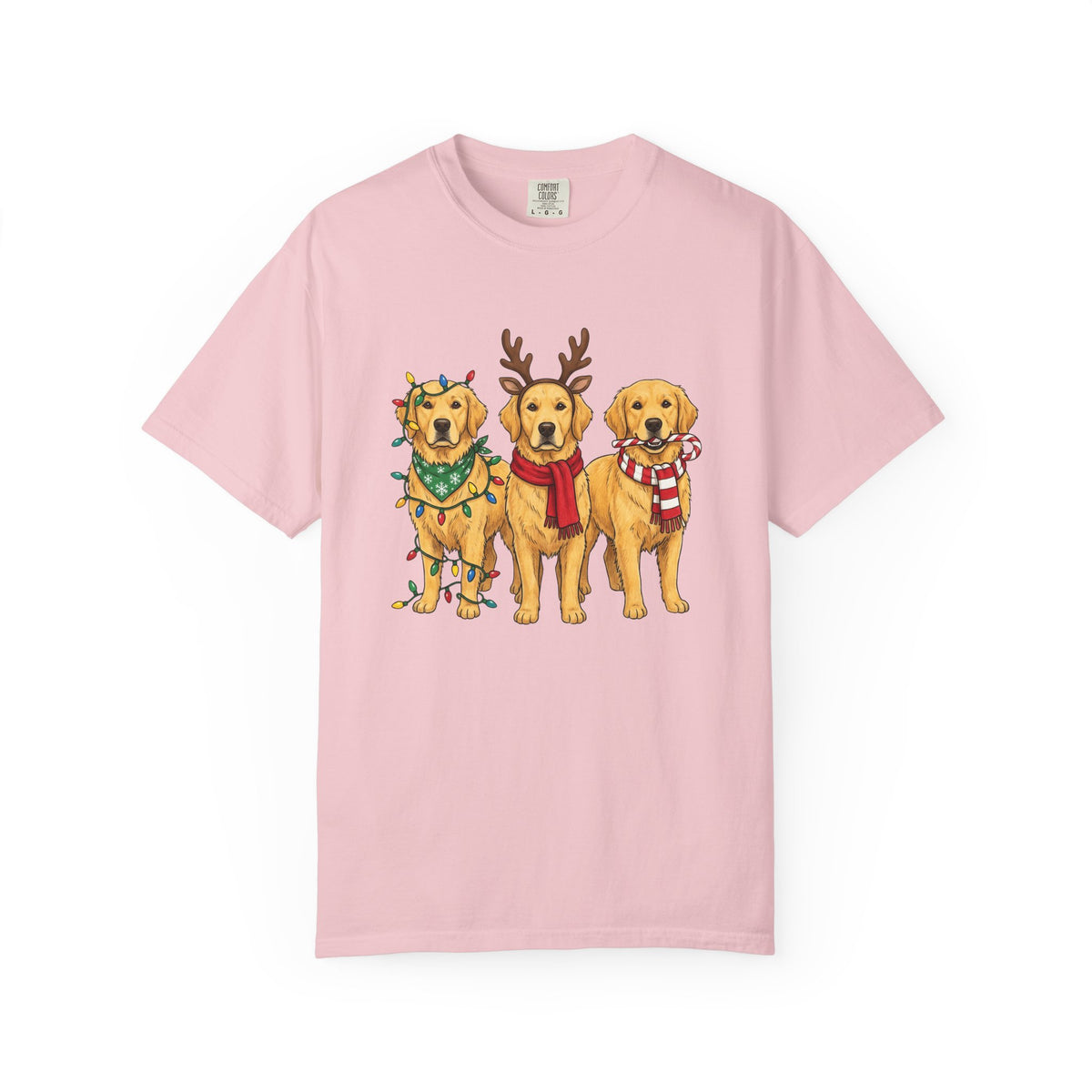 Retriever Dog Shirt Christmas Pets Unisex Gift Sketch Tee Dog T-Shirt Christmas