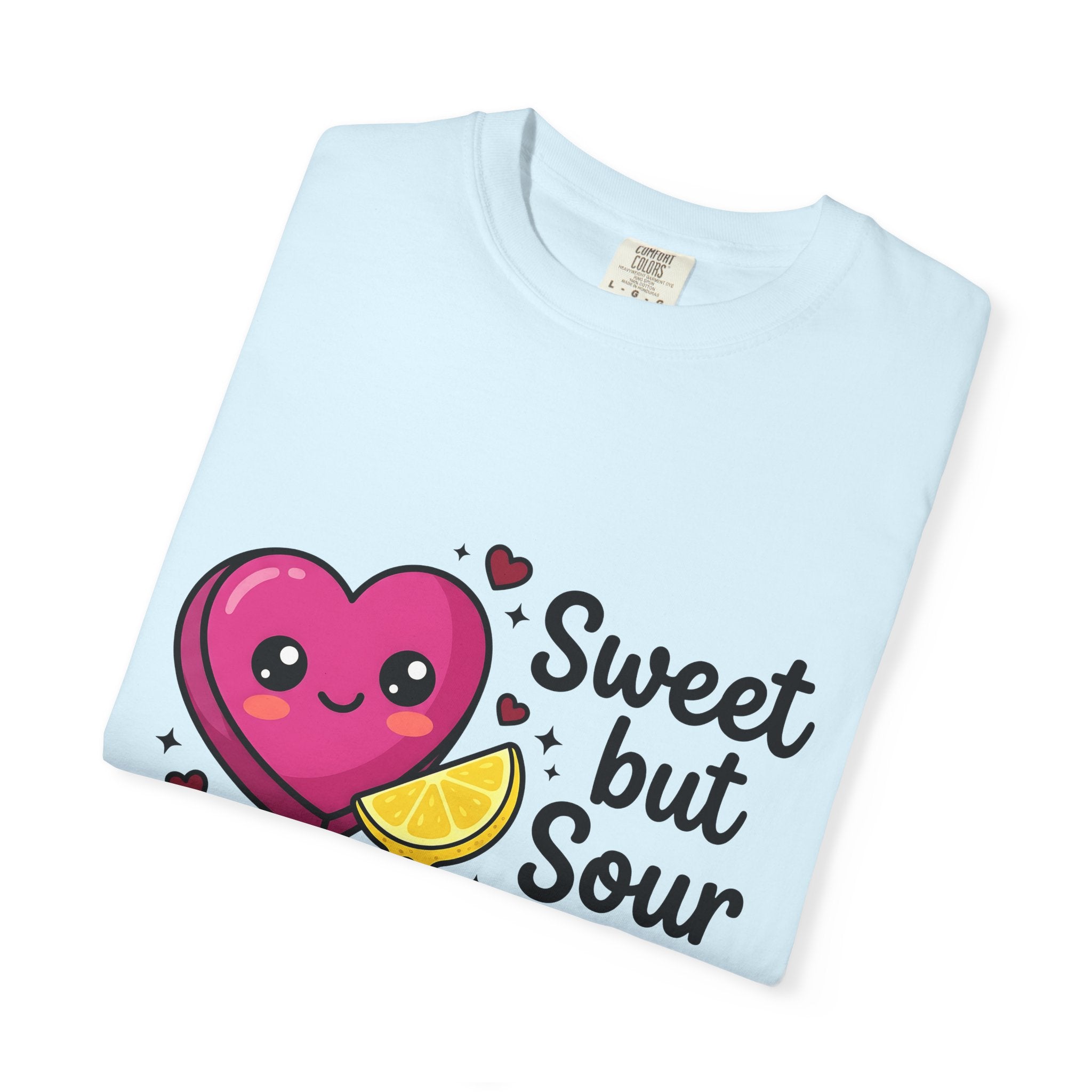Cute Heart Shirt Valentine Food Gift Women Charming Tee Heart T-Shirt Valentine Fan Cute Illustration Comic Citrus Wedge Tshirt