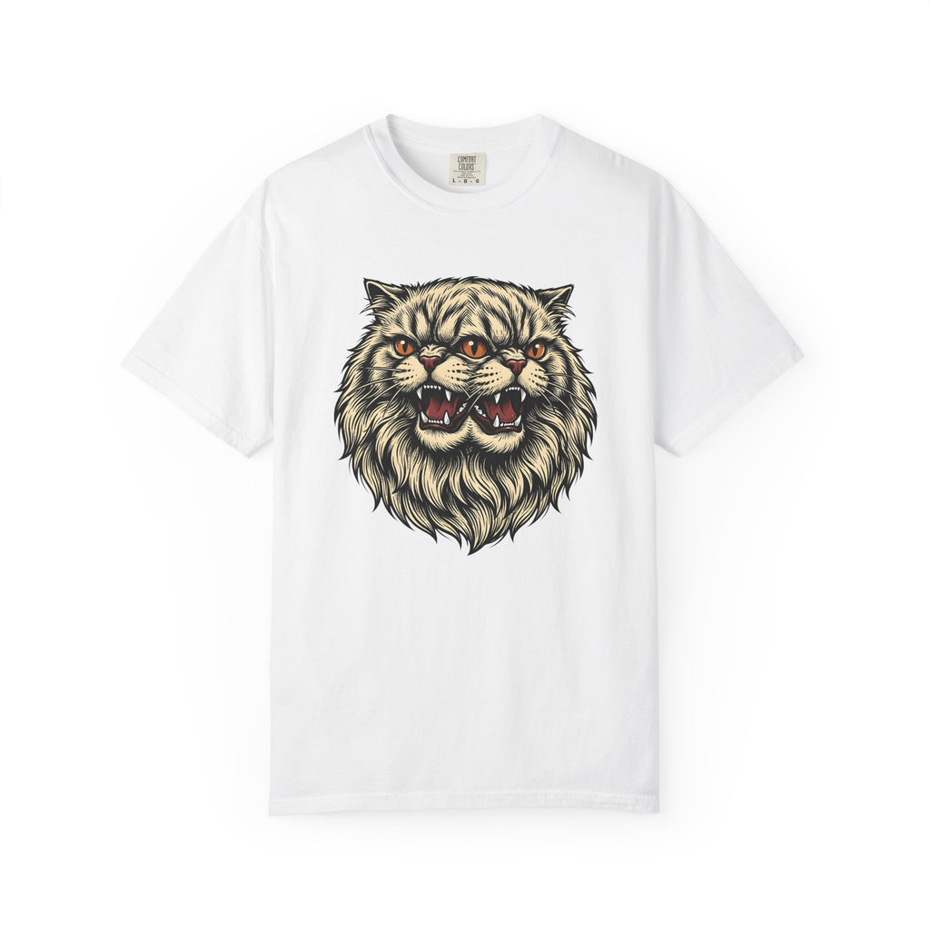 Double Head Kitty Shirt Cat Alternative Gift Women Sketch Tee Cat T-Shirt Cat Fan Drawing Graphic Old School Sharp Teeth Tshirt