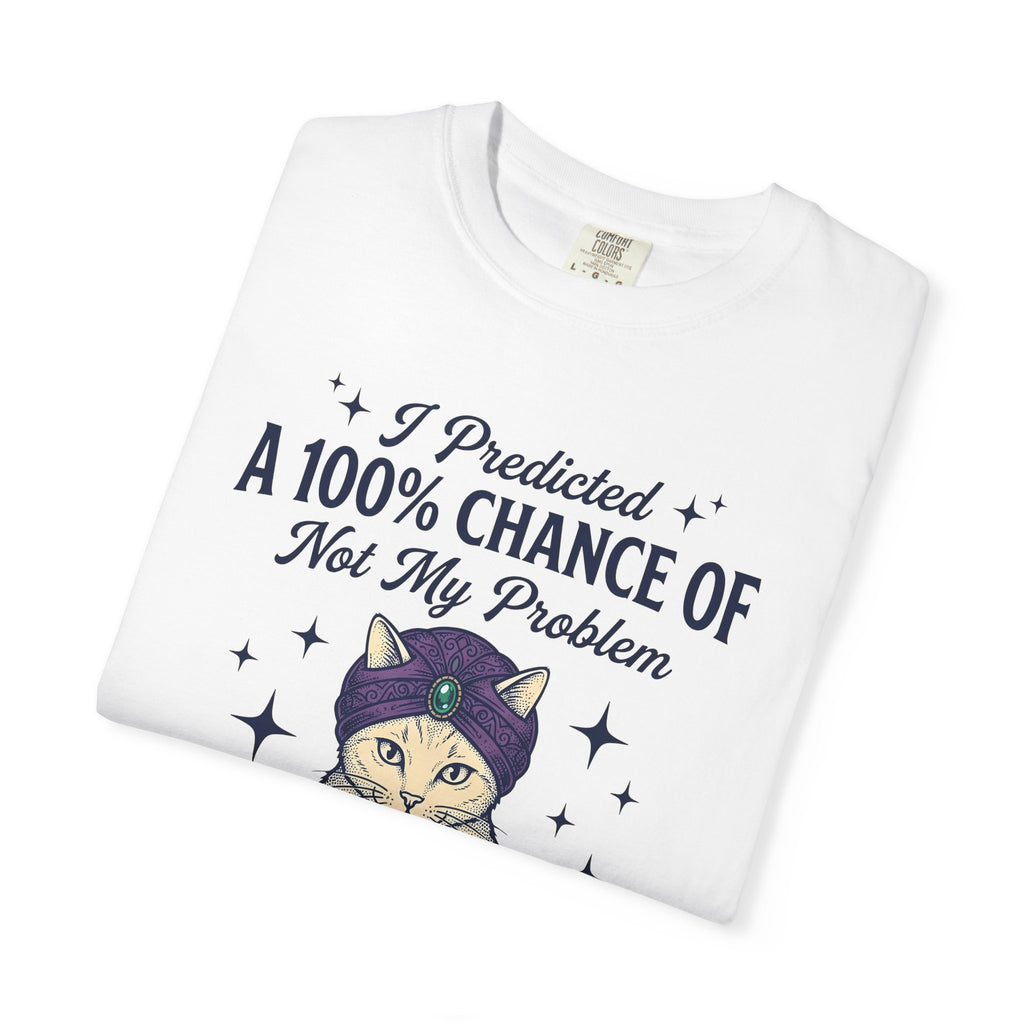 Seer Cat Shirt Cat Comedy Gift Women Classic Tee Kitty Cat T-Shirt Feline Fan Vintage Tshirt Humor Graphic Cartoon Prophecy Globe Tshirt