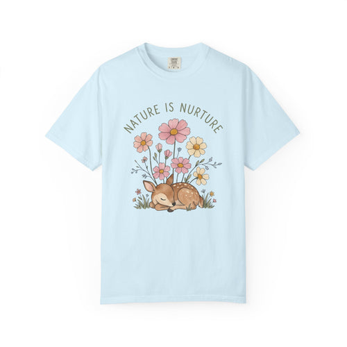 Baby Deer Shirt Animal Nature Gift Women Watercolor Tee Fawn T-Shirt Wildlife Enthusiast Watercolour Tshirt Outdoor Graphic Hand Drawn