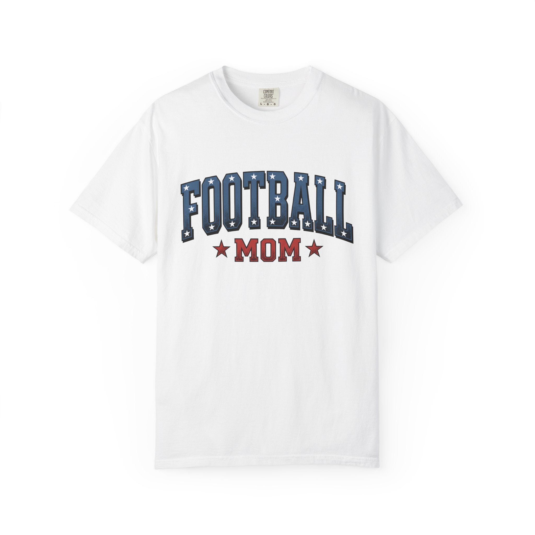 Football Stars Shirt Moms Sports Gift Women Varsity Tee Soccer Players T-Shirt Mom Fan Athletic Graphic Illustration Vintage Design Retro