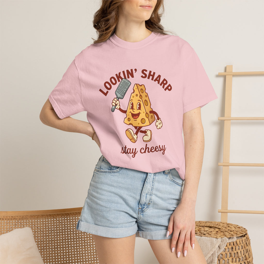 Cheese Mascot Shirt Food Pun Humor Gift Women Cartoon Tee Cheese Character T-Shirt Pun Fan Cheesy Graphic Vintage Cheese Grater Tshirt