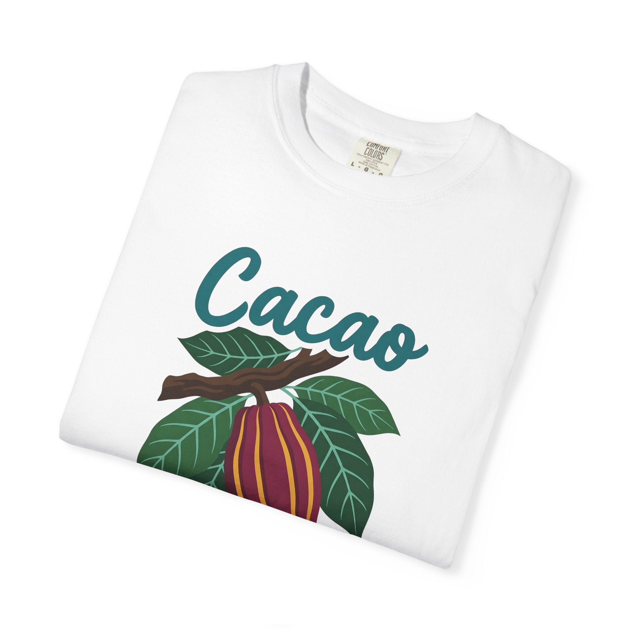 Cacao Fruit Shirt Desserts Confectionery Gift Women Flower Tee Cocoa T-Shirt Pastry Fan Floral Tshirt Candy Graphic Antiqued Leaf Tshirt