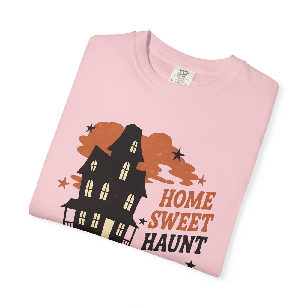 Ghost House Shirt Halloween Monster Gift Women Hand Drawn Tee Haunted House T-Shirt Horror Fan Spooky Tshirt Creature Graphic Sketch Skull