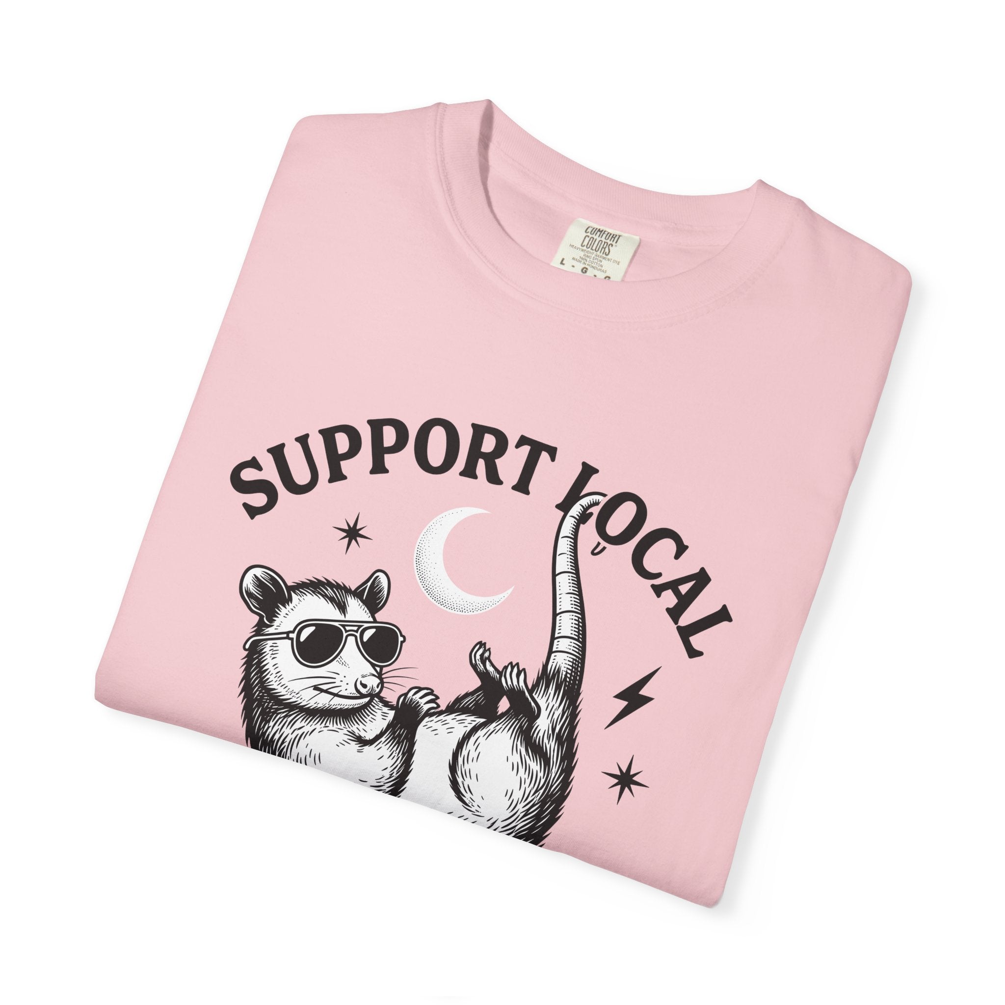 Possum Drawing Shirt Possum Joke Gift Women Rustic Tee Opossum T-Shirt Possum Fan Country Tshirt Pun Graphic Outline Eyewear Tshirt