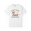 Possum Footwear Shirt Cowgirl Rural Gift Women Sweet Tee Opossum T-Shirt Rodeo Fan Cartoon Tshirt Country Graphic Animated Cowboy Hat Tshirt