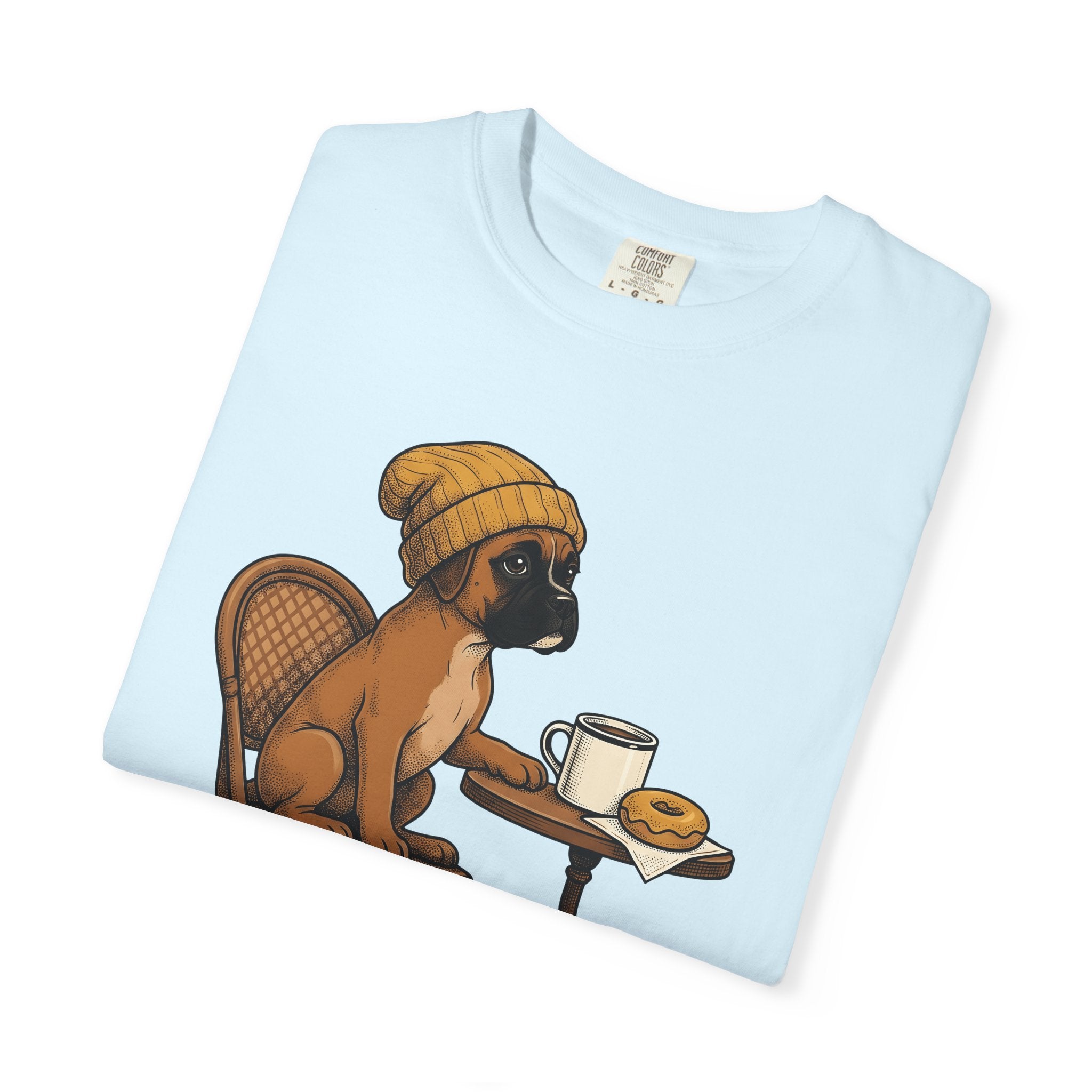Boxer Dog Shirt Dog Latte Gift Women Hand Drawn Tee Bulldog T-Shirt Dog Fan Pug Tshirt Cappuccino Graphic Line Art Coffee Mug Tshirt