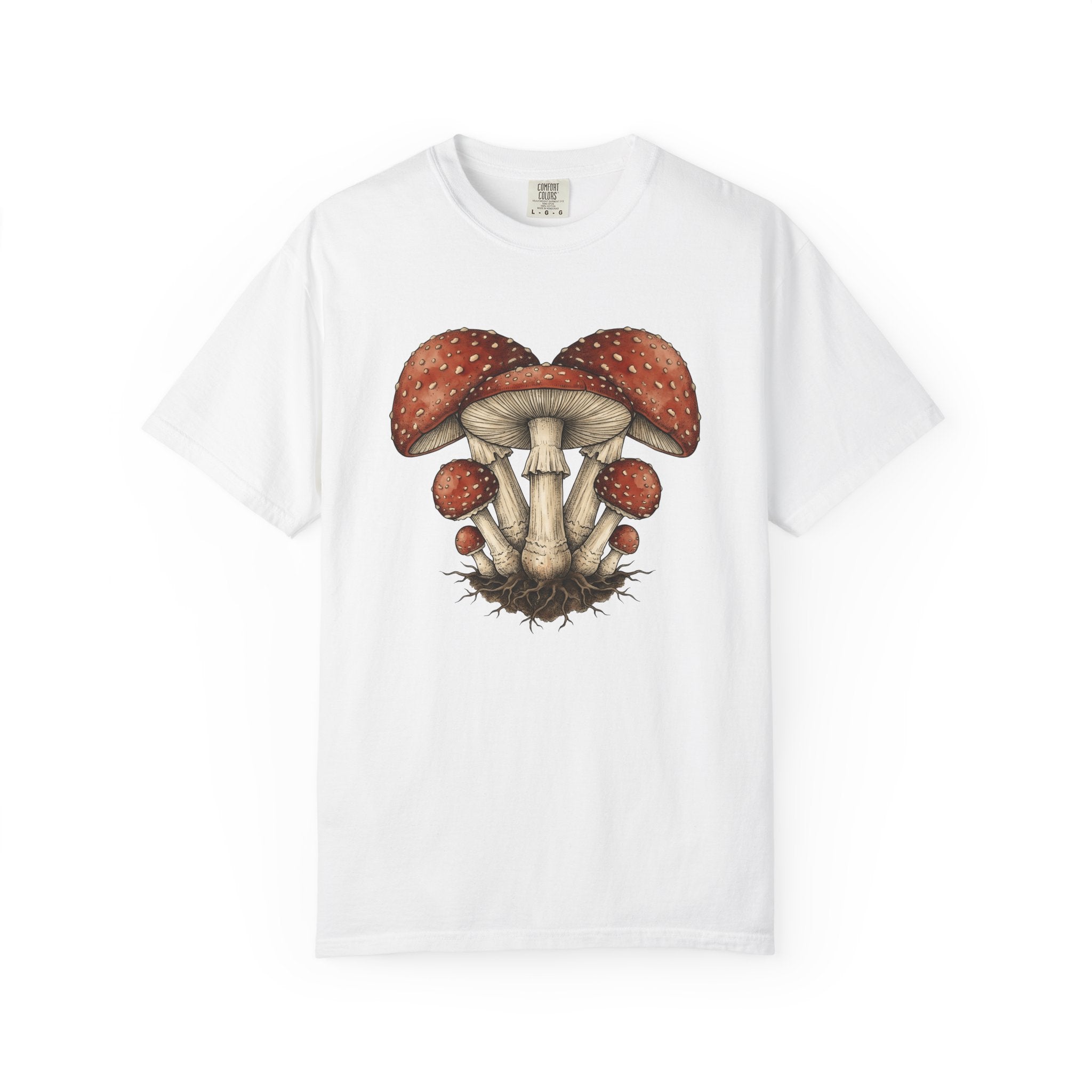 Fungi Cluster Shirt Mushrooms Wildlife Gift Women Nature Illustration Tee Mushroom T-Shirt Fungal Fan Botanical Tshirt Wildlife Graphic