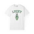 Shamrock Keychain Shirt St Patrick's Day Luck Gift Women Bold Graphic Tee Keychain Holder T-Shirt Irish Fan Graphic Design Lucky Graphic