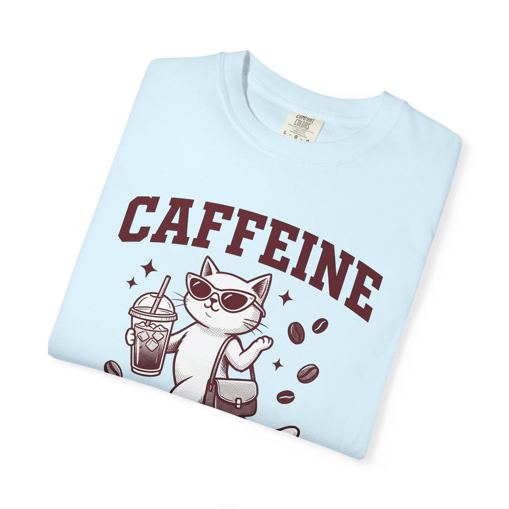 Cat Sunglasses Shirt Cat Coffee Gift Women Vintage Tee Kitty T-Shirt Cat Fan Retro Tshirt Caffeine Graphic Hand Drawn Coffee Cup Tshirt