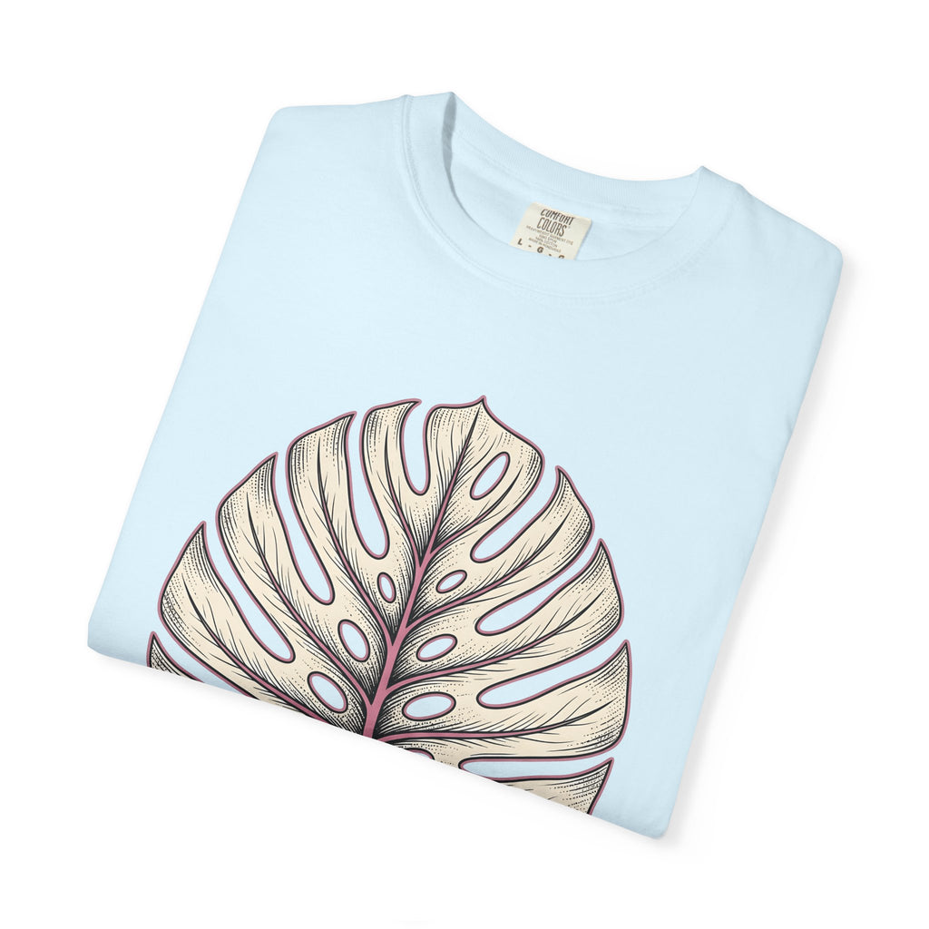 Tropical Monstera Leaf Shirt Plant Foliage Gift Women Greenery Tee Monstera T-Shirt Plant Enthusiast Botanical Tshirt Leaf Graphic Line Art