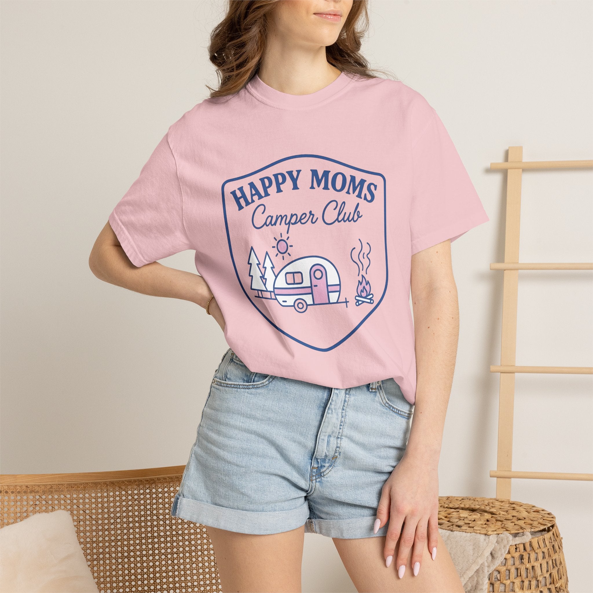 Rv Shirt Mom Outdoors Gift Women Sketch Tee Camper T-Shirt Mother Fan Illustrated Tshirt Adventure Graphic Vintage Fire Pit Tshirt