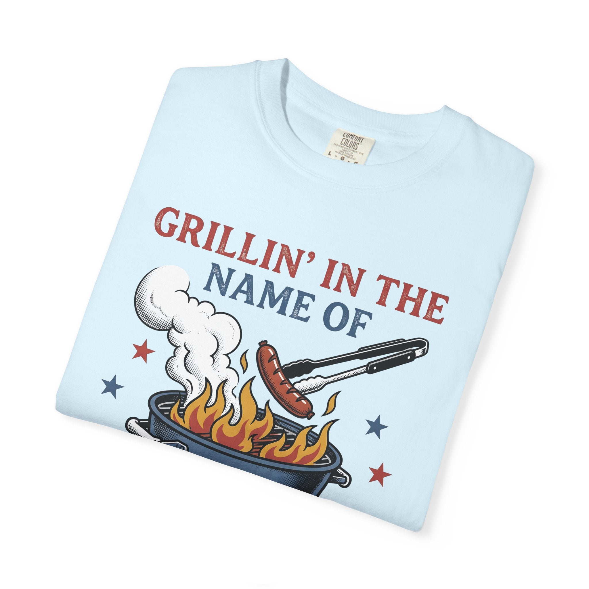 Grill Barbecue Shirt America/4th Of July Smoker Gift Women Classic Tee Bbq T-Shirt Independence Day Fan Retro Tshirt Barbecue Graphic