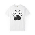 Paw Print Shirt Cat Critter Gift Women Plain Tee Footprint T-Shirt Cat Fan Animal Tshirt Creature Graphic Outline Stroke Tshirt