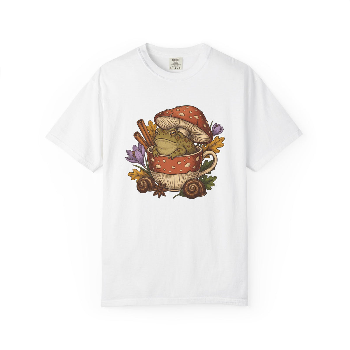 Frog Mushroom Shirt Halloween Cottagecore Unisex Gift Vintage Tee Toadstool