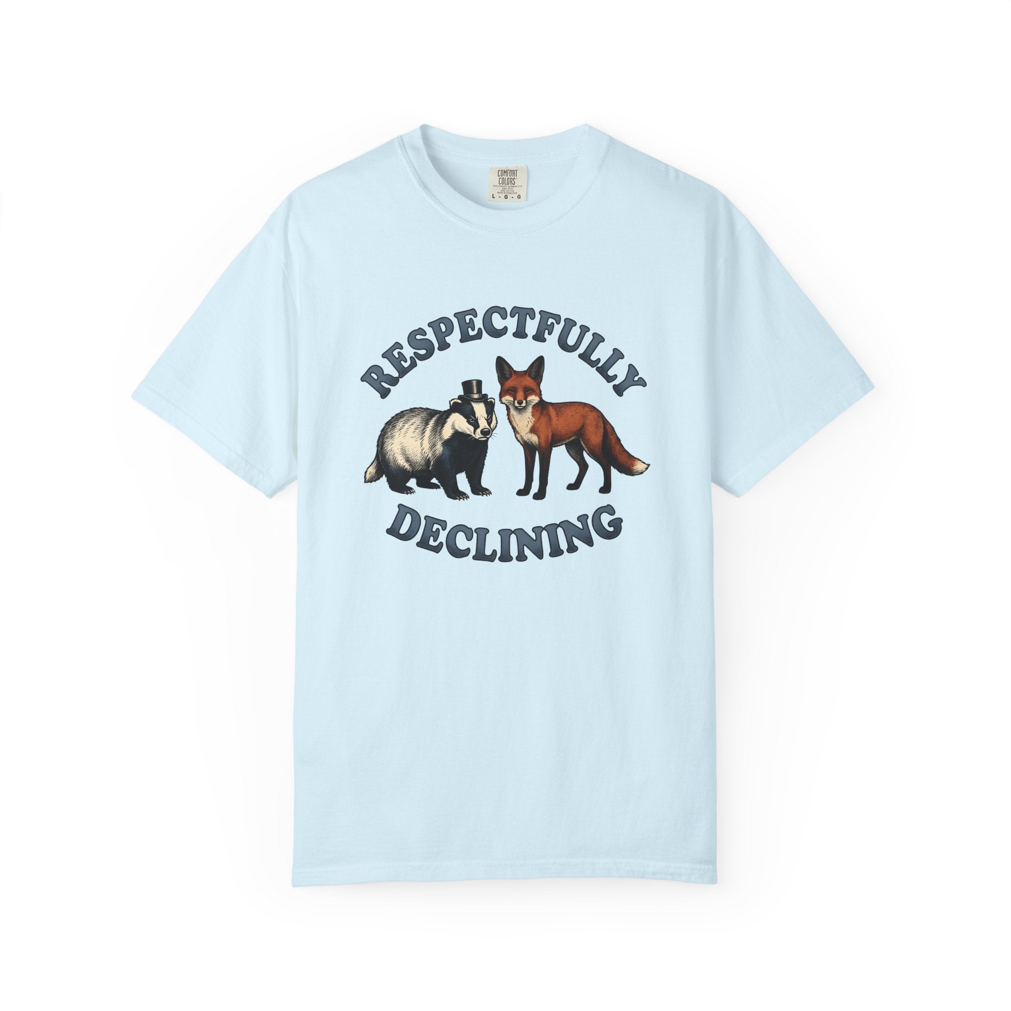 Badger Fox Shirt Funny Fauna Gift Women Sketch Tee Fox T-Shirt Humor Fan Drawing Graphic Line Art Top Hat Tshirt